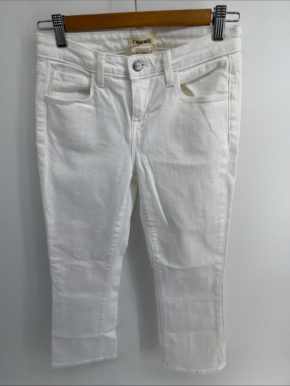 L’Agence hi rise straight leg cropped jeans sz 25